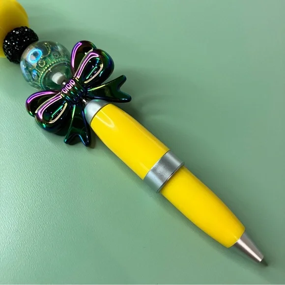 Cute King Duck with Crown and Sunglasses Handmade Beaded Keychain Pen - Picture 5 of 7